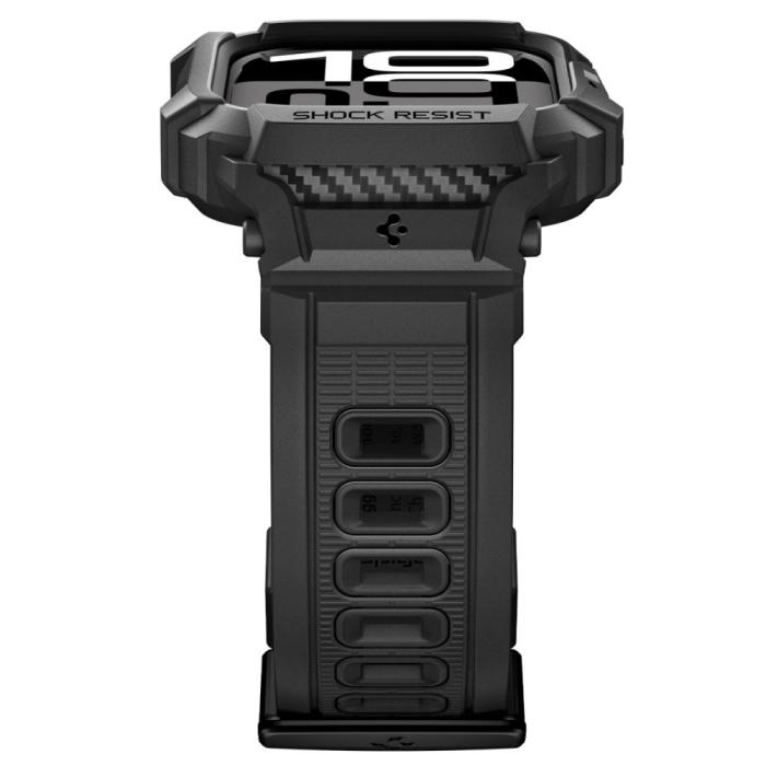 Bild 6, Spigen Apple Watch 11/10 42 mm Skal/Armband Rugged Armor Svart