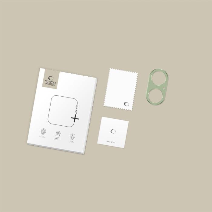 Bild 2, Tech-Protect iPhone 17 Linsskydd CamAlloy Fit+ Sage