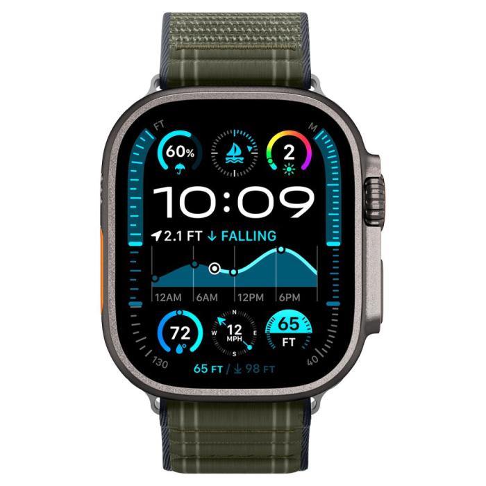 Bild 2, Spigen Apple Watch 42/44/45/46/49 mm Klockarmband Grön