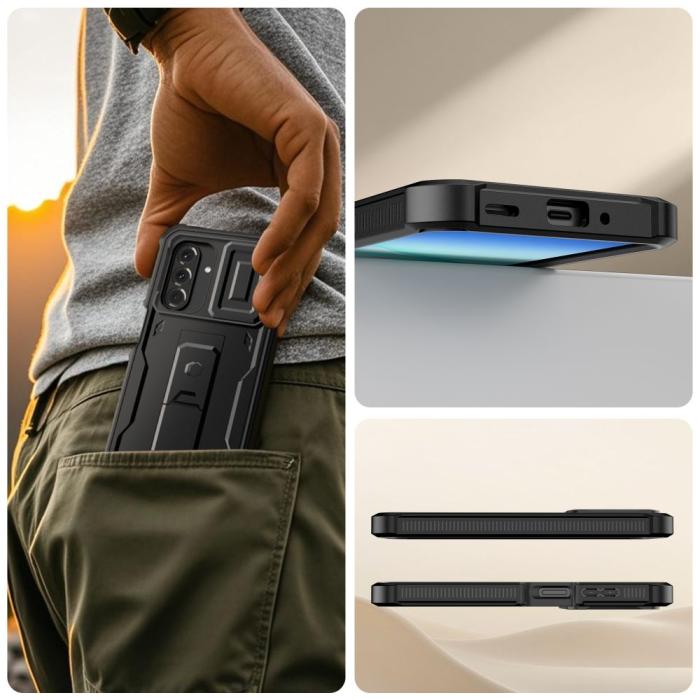 Bild 6, Tech-Protect Samsung Galaxy A17 Skal Kevlar Cam+ Svart