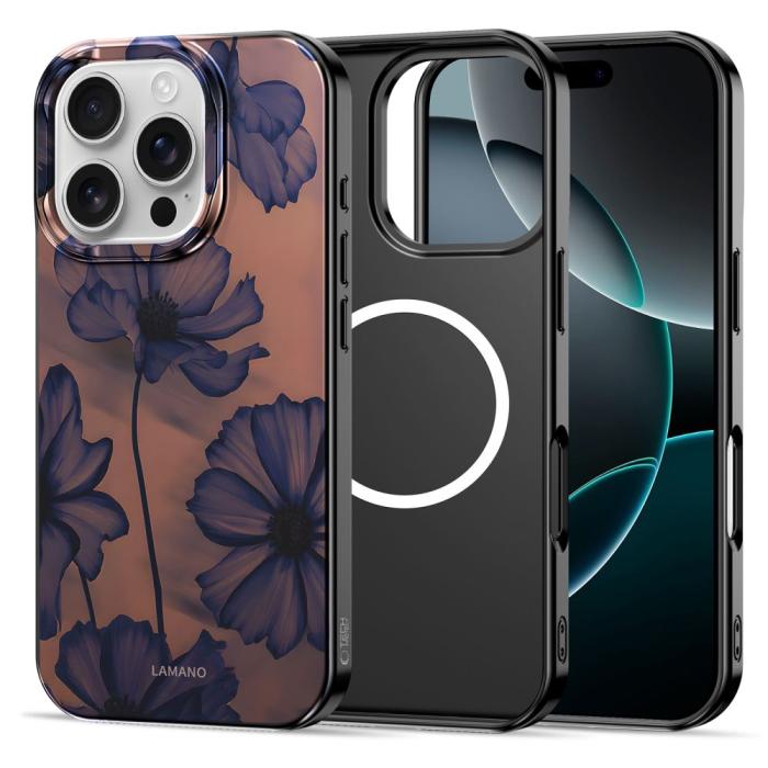 Bild 2, Tech-Protect iPhone 16 Pro Skal MagSafe Lamano Velvet Night