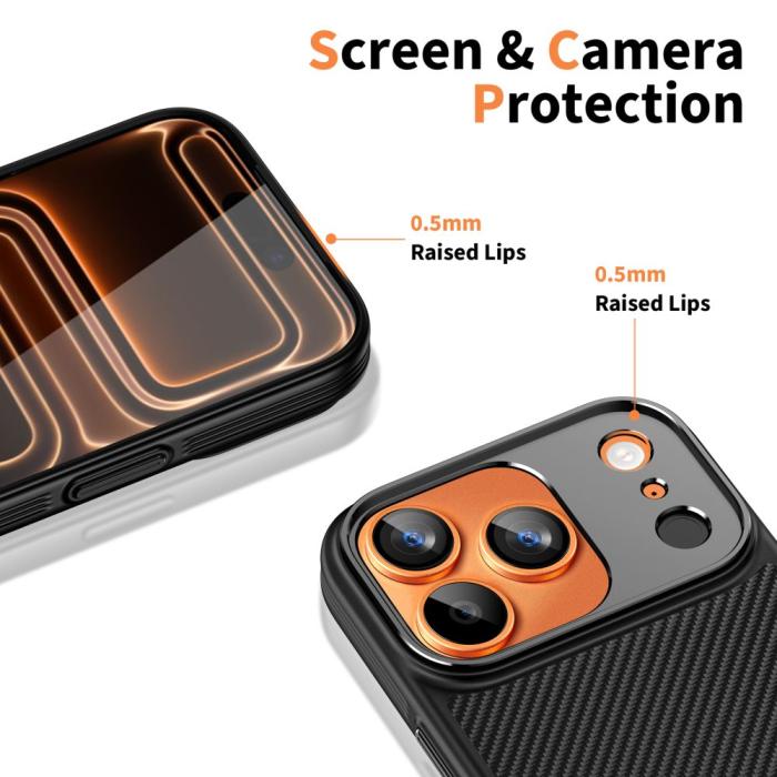 Bild 4, Tech-Protect iPhone 17 Pro Skal MagSafe Kevlar Aramid Svart