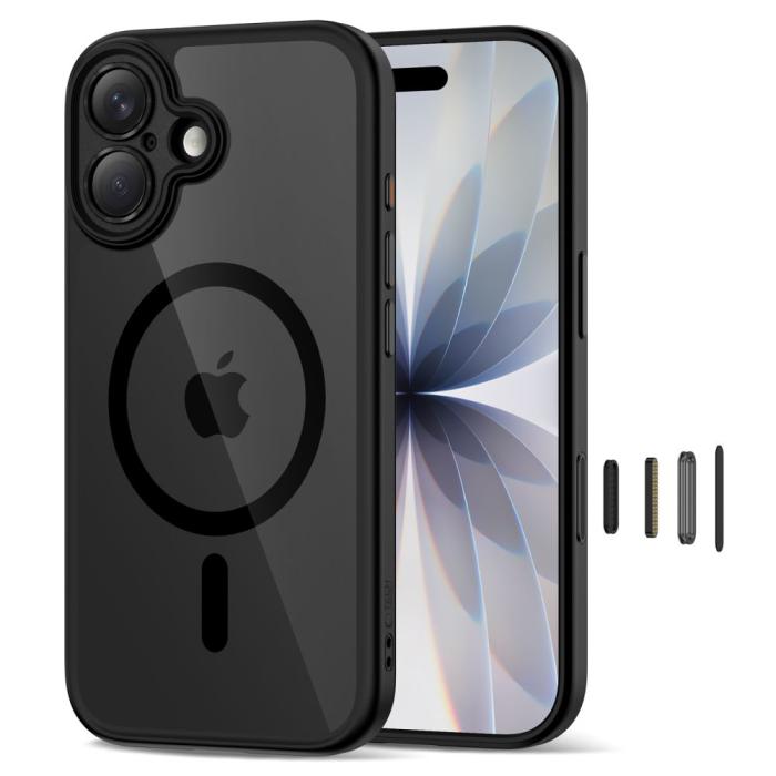 Bild 2, Tech-Protect iPhone 17 Skal MagSafe MagPeak Svart/Transparent