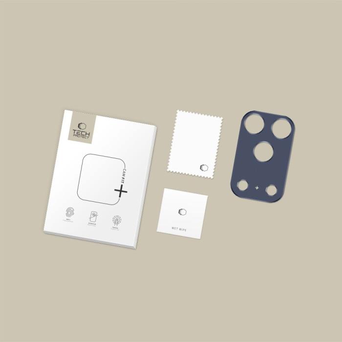 Bild 2, Tech-Protect iPhone 17 Pro Max Linsskydd CamAlloy Fit+ Deep Blue