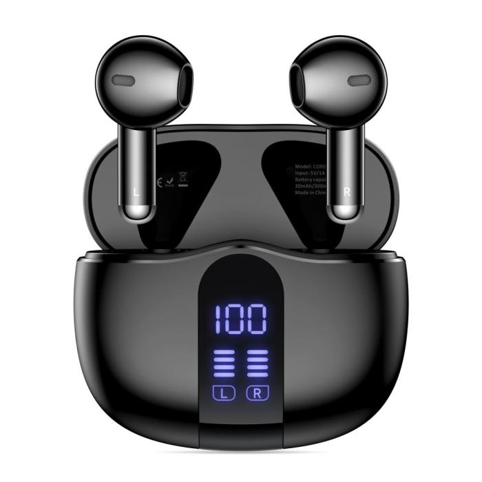 Bild 2, Tech-Protect Hörlurar In-Ear UltraBoost TWS Svart