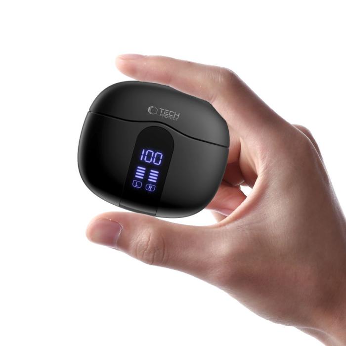 Bild 4, Tech-Protect Hörlurar In-Ear UltraBoost TWS Svart