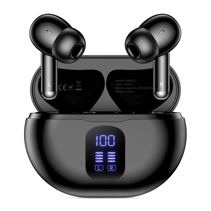 Bild 2, Tech-Protect Hörlurar In-Ear UltraBoost TWS Svart