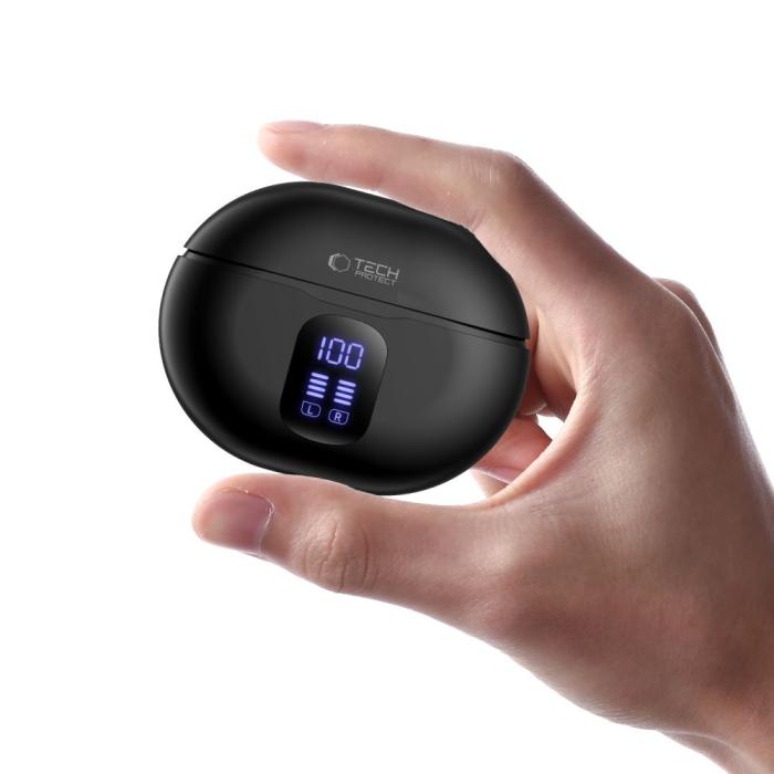 Bild 5, Tech-Protect Hörlurar In-Ear UltraBoost TWS Svart