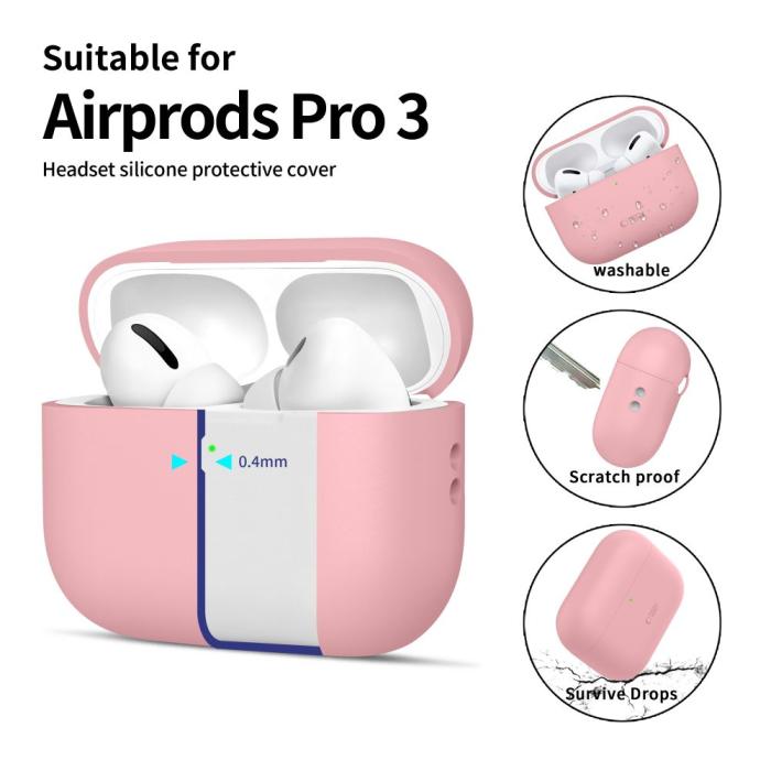 Bild 4, Tech-Protect AirPods Pro 3 Skal Silicone Dusty Pink