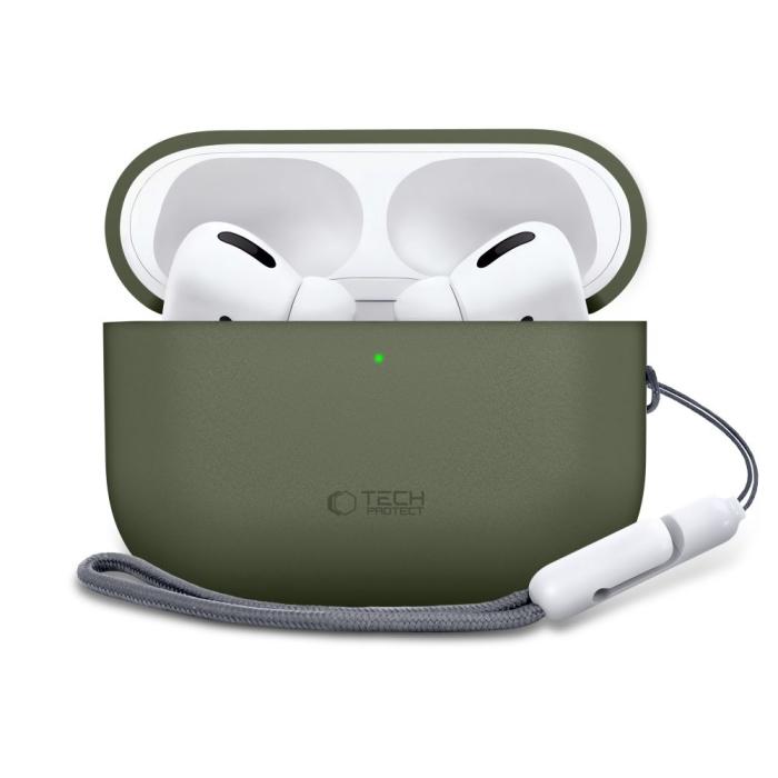 Bild 2, Tech-Protect AirPods Pro 3 Skal Silicone Olive Green