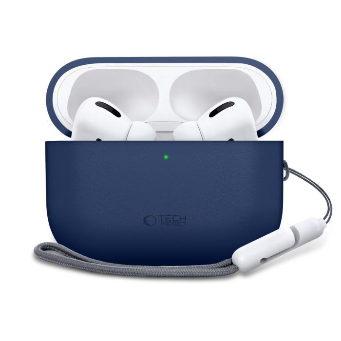 Bild 2, Tech-Protect AirPods Pro 3 Skal Silicone Navy Blue
