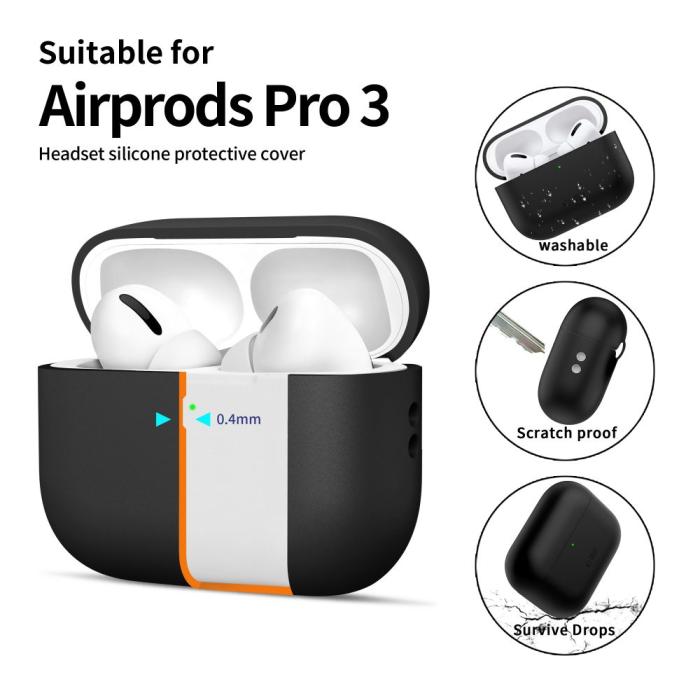 Bild 4, Tech-Protect AirPods Pro 3 Skal Silicone Svart