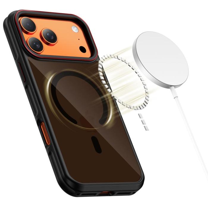 Bild 3, Tech-Protect iPhone 17 Pro Skal MagSafe MagHybrid Svart/Röd