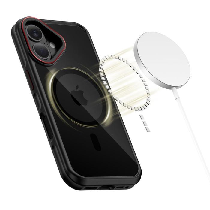 Bild 3, Tech-Protect iPhone 17 Skal MagSafe MagHybrid Svart/Röd