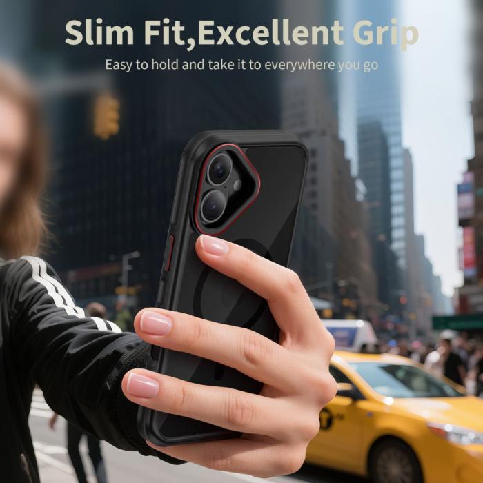 Bild 5, Tech-Protect iPhone 17 Skal MagSafe MagHybrid Svart/Röd