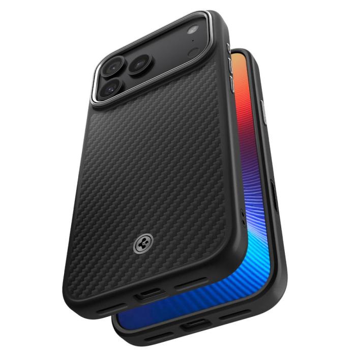 Bild 6, Spigen iPhone 17 Pro Max Skal MagSafe Enzo Aramid 'T' Svart/Silver