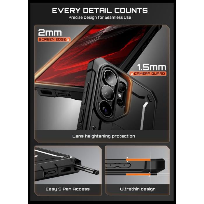 Bild 4, Supcase Galaxy S26 Ultra Skal Unicorn Beetle Inkl. 2-PACK Skärmskydd