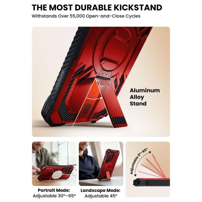 Bild 4, Supcase Galaxy S26 Ultra Skal MagSafe Iblsn ArmorBox Ruddy