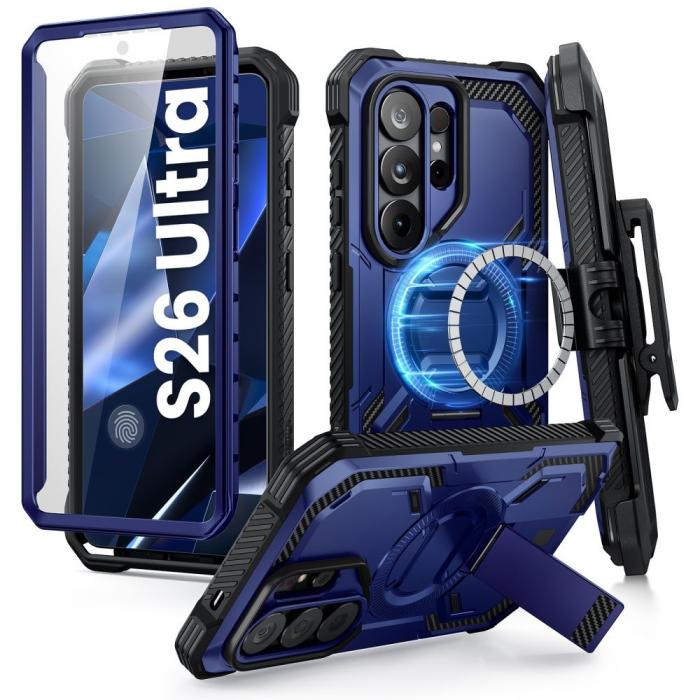 Bild 2, Supcase Galaxy S26 Ultra Skal MagSafe Iblsn ArmorBox Clip Cobalt