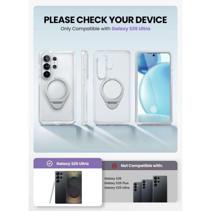 Bild 4, Supcase Samsung Galaxy S26 Ultra Skal MagSafe Cosmo Frost Clear