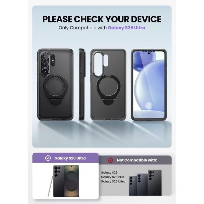 Bild 4, Supcase Samsung Galaxy S26 Ultra Skal MagSafe Cosmo Frost Black