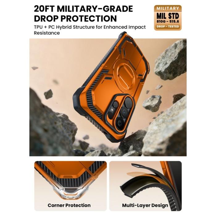 Bild 6, Supcase Galaxy S26 Ultra Skal MagSafe Iblsn ArmorBox Coral