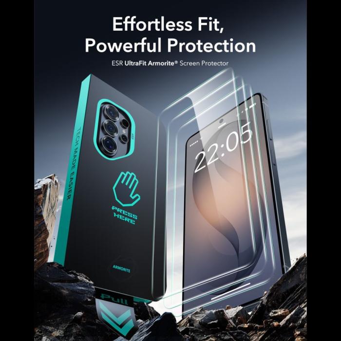 Bild 3, ESR Galaxy S26 Ultra 2-PACK Skärmskydd UltraFit Armorite Pro Härdat Glas