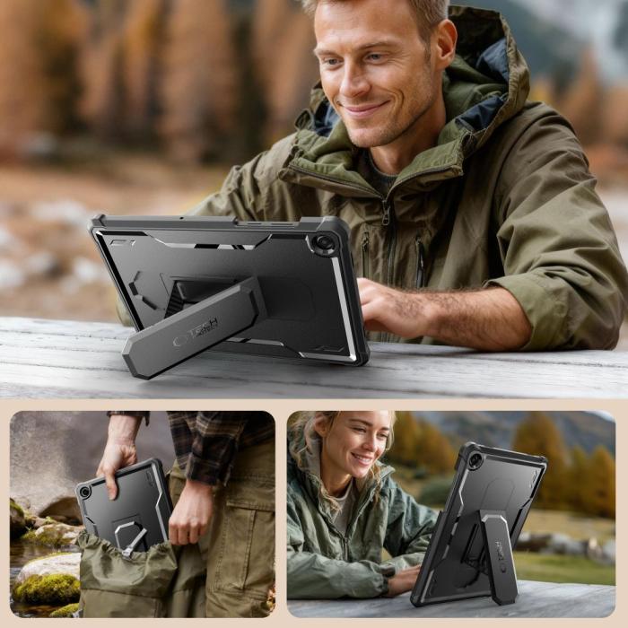 Bild 2, Tech-Protect Galaxy Tab A11 Plus/A9 Plus 2-SET Skal Kevlar Pro Svart