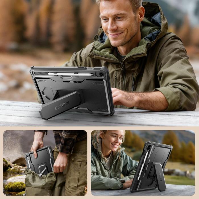 Bild 2, Tech-Protect Galaxy Tab S10 Lite/S10 FE/S9 2-SET Skal Kevlar Pro Svart