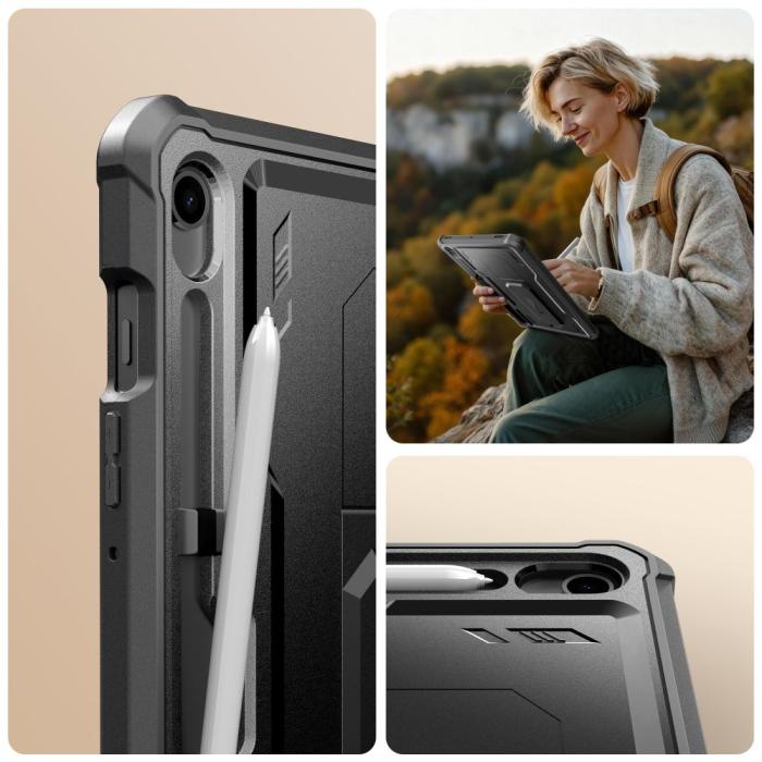 Bild 5, Tech-Protect Galaxy Tab S10 Lite/S10 FE/S9 2-SET Skal Kevlar Pro Svart