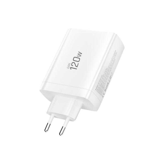 Bild 4, Tech-Protect 120W Väggladdare PD QC3.0 USB-C/USB-A Vit