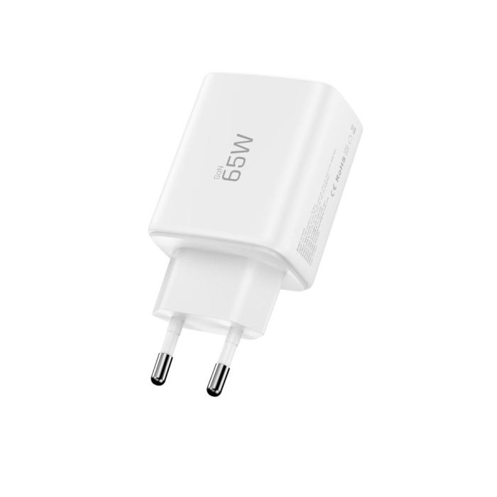 Bild 3, Tech-Protect 65W Väggladdare PD QC3.0 USB-C / USB-A Vit