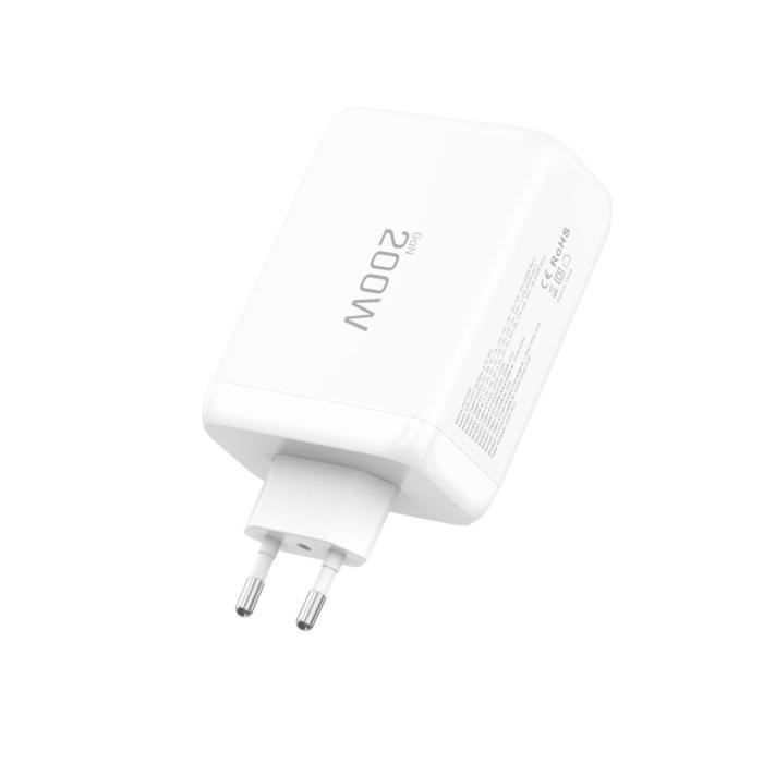 Bild 4, Tech-Protect 200W Väggladdare PD QC3.0 USB-C / USB-A Vit