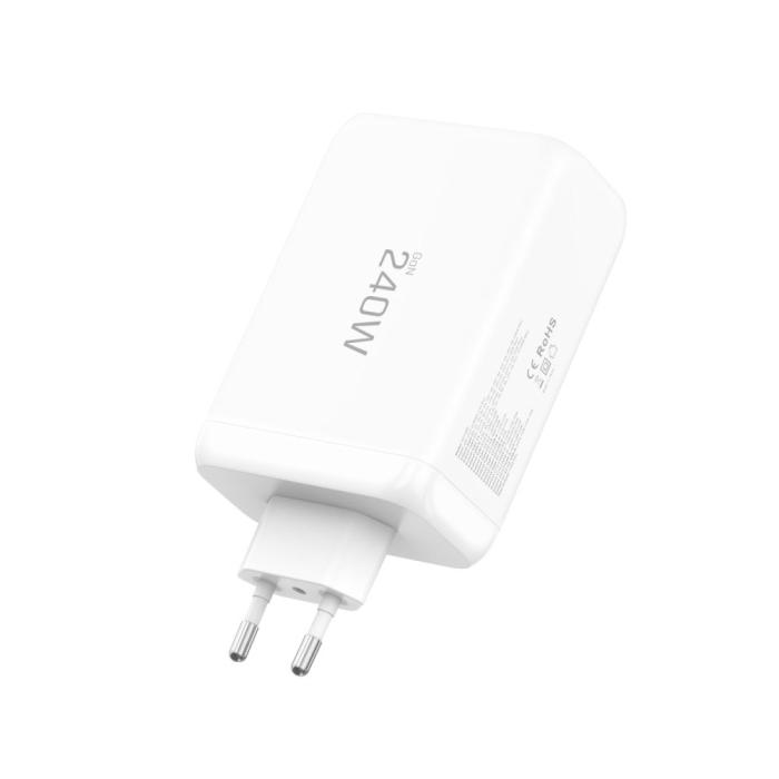 Bild 4, Tech-Protect 240W Väggladdare PD QC3.0 USB-C / USB-A Vit