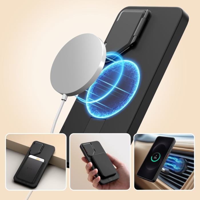 Bild 3, Tech-Protect Galaxy S26 Skal MagSafe Kevlar Aura Svart/Orange