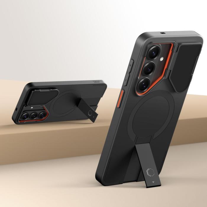 Bild 4, Tech-Protect Galaxy S26 Skal MagSafe Kevlar Aura Svart/Orange