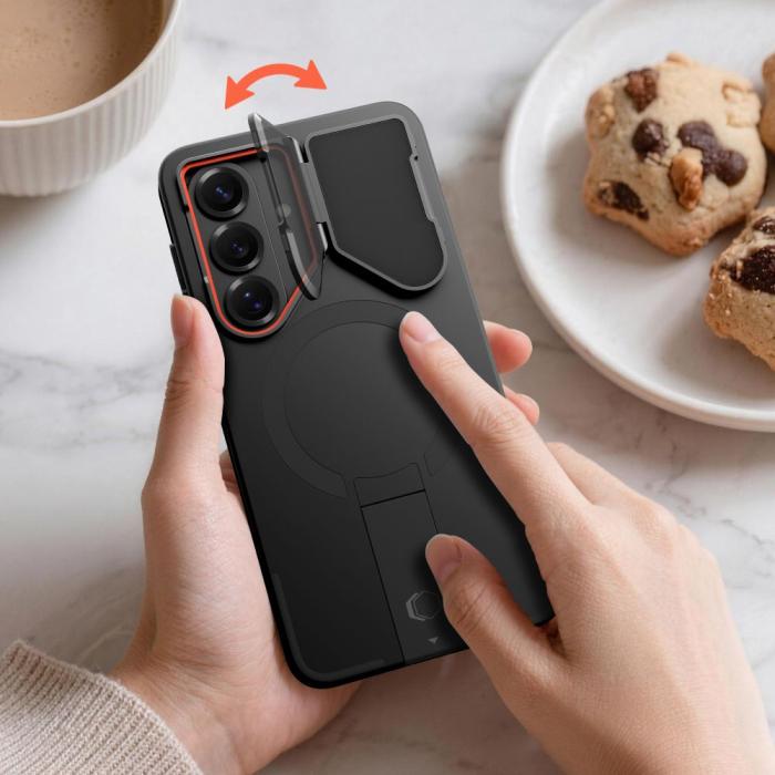 Bild 5, Tech-Protect Galaxy S26 Skal MagSafe Kevlar Aura Svart/Orange