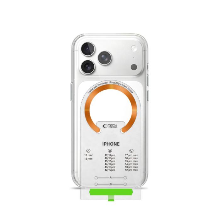 Bild 4, Tech-Protect 2-PACK Magnetisk MagSafe Ring Svart/Cosmic Orange