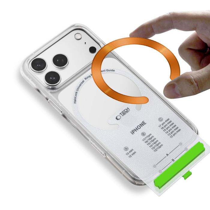 Bild 5, Tech-Protect 2-PACK Magnetisk MagSafe Ring Svart/Cosmic Orange
