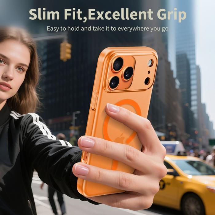 Bild 5, Tech-Protect iPhone 17 Pro Skal MagSafe MagSlim Cosmic Orange
