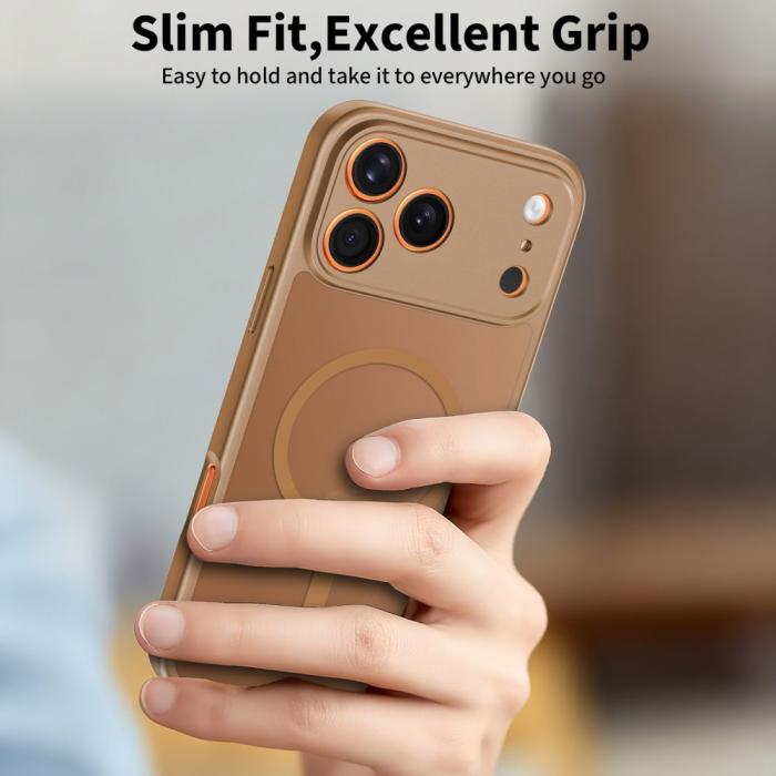 Bild 6, Tech-Protect iPhone 17 Pro Skal MagSafe BasicMag Matte Brown