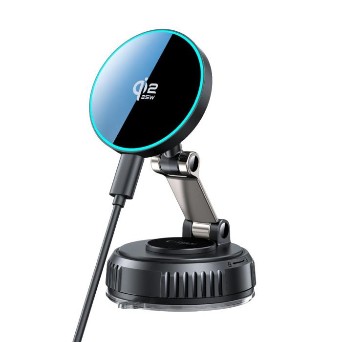 Bild 3, Tech-Protect 25W Qi2.2 Magnetisk MagSafe Billaddare Svart