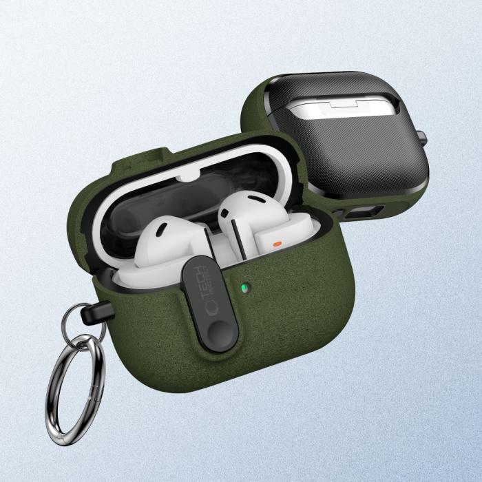 Bild 3, Tech-Protect Galaxy Buds 3/3 Pro/3 FE Skal Slim Hook Olive Green