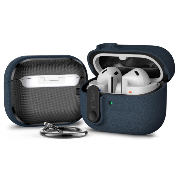 Bild 2, Tech-Protect Galaxy Buds 3/3 Pro/3 FE Skal Slim Hook Fluffy Blue