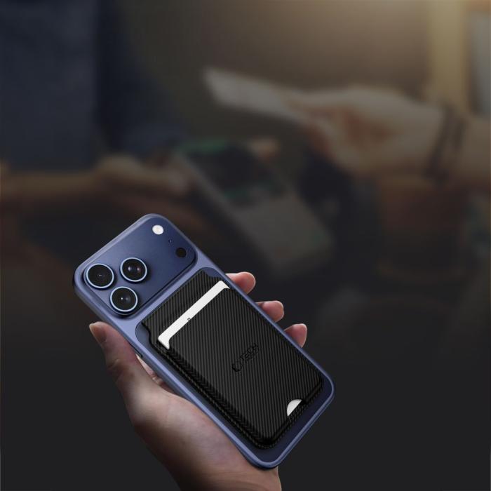 Bild 4, Tech-Protect Magnetisk MagSafe Korthållare MagWallet Kickstand Carbon