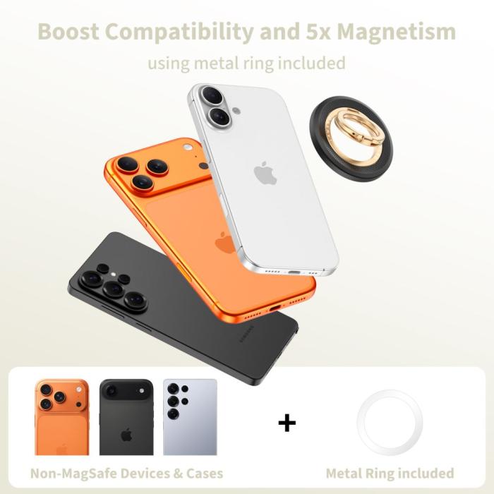 Bild 5, Tech-Protect Magnetisk MagSafe Ringhållare Lamano Svart / Guld