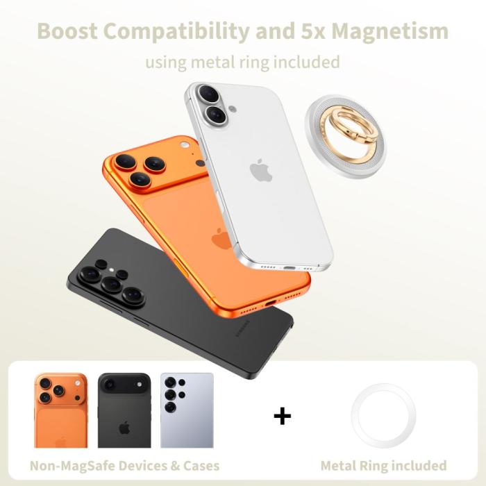 Bild 4, Tech-Protect Magnetisk MagSafe Ringhållare Lamano Grå / Guld