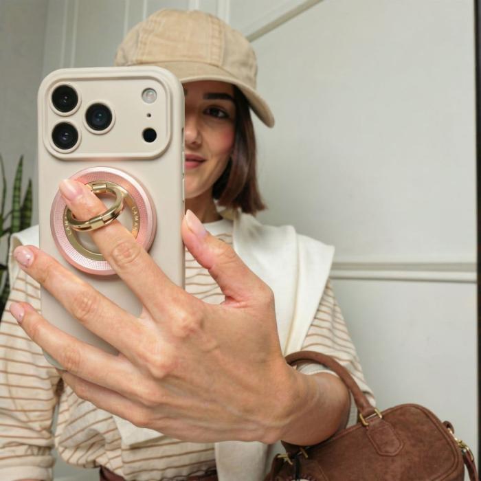 Bild 6, Tech-Protect Magnetisk MagSafe Ringhållare Lamano Rosa / Guld