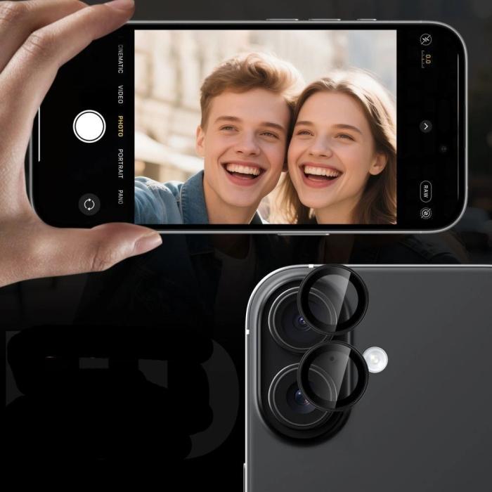 Bild 3, Tech-Protect Galaxy A57 / A37 Linsskydd CamRing Fit+ Svart