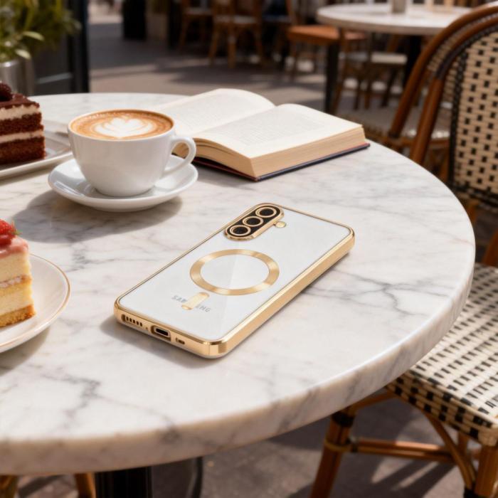 Bild 5, Tech-Protect Galaxy A37 5G Skal MagSafe MagFlex Shiny Gold